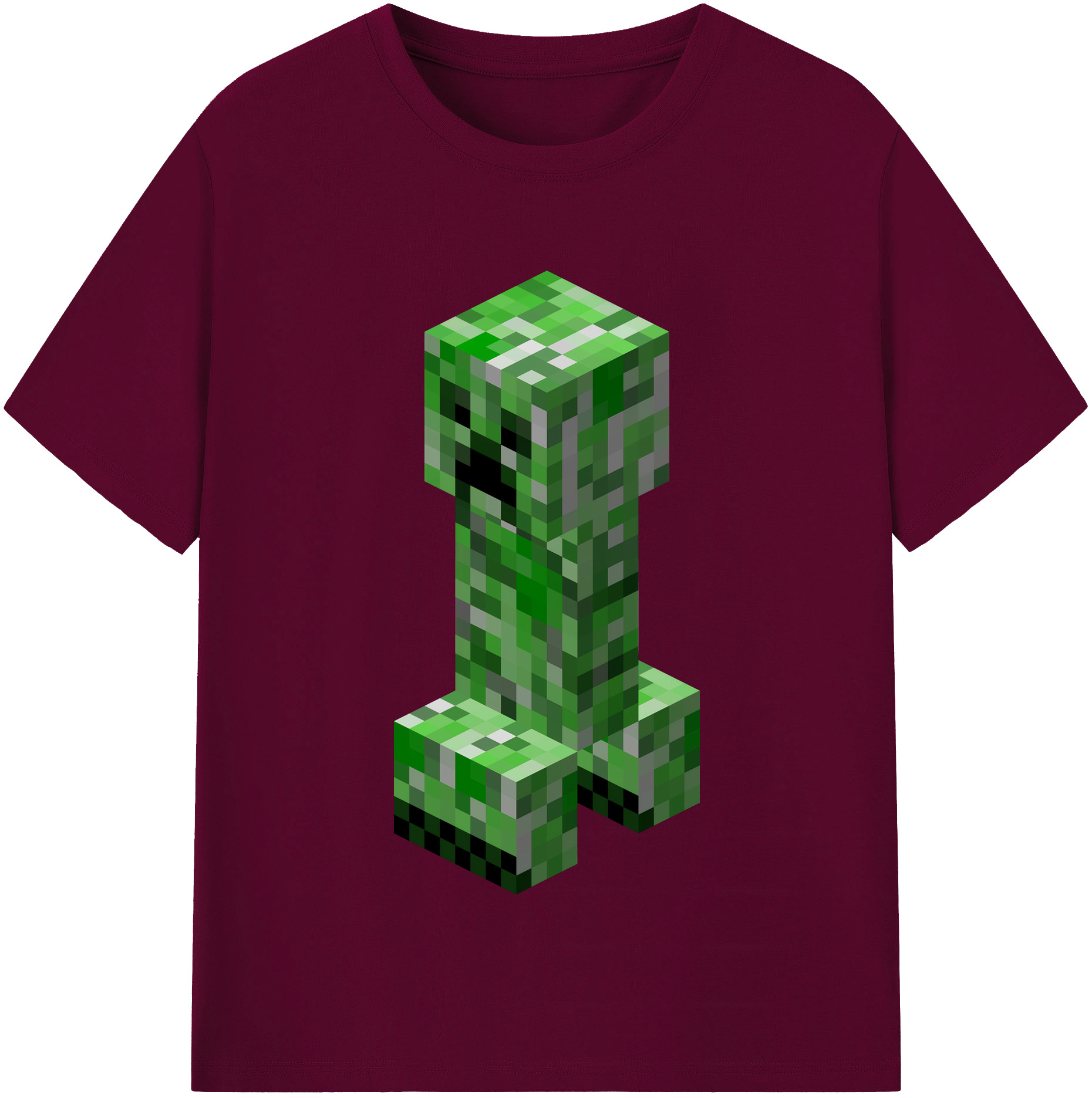 （画像用） マインクラフト ブロックの世界 Minecraft MC Block world レディースカジュアルプリントTシャツ（綿100％）